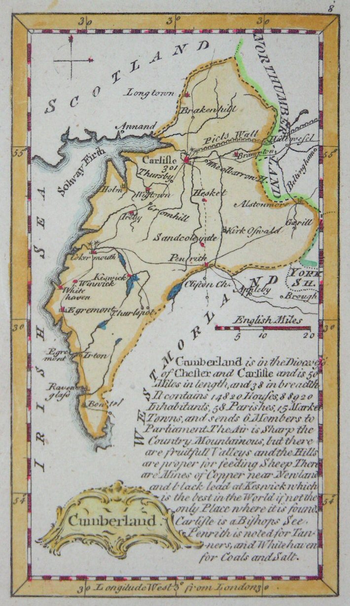 Map of Cumberland - Gibson